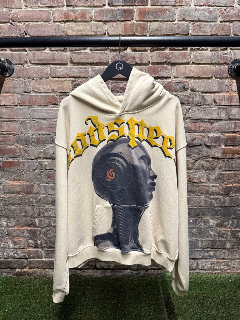 God Speed Robot Head Hoodie sz. L