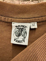 Saint Vanity Logo Brown Tee sz. M