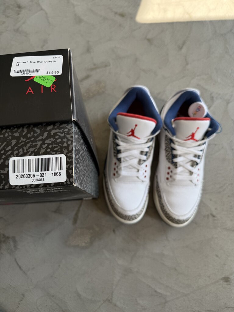 Jordan 3 True Blue (2016) Sz. 9.5