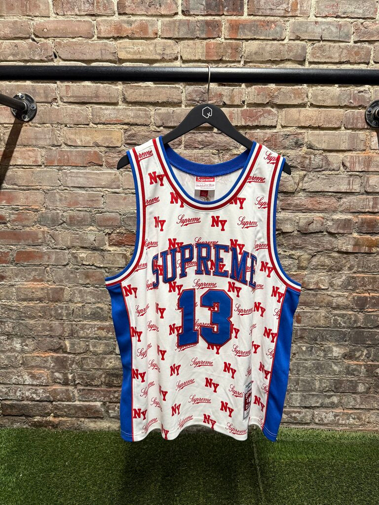 Supreme X Mitchell & Ness Monogram Jersey XL