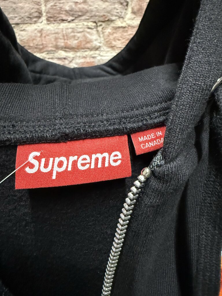 Supreme Devil S Logo Zip Up Hooded Sweatshirt Black L