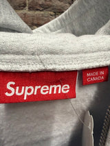 Supreme Devil S Logo Zip Up Hooded Sweatshirt Grey L
