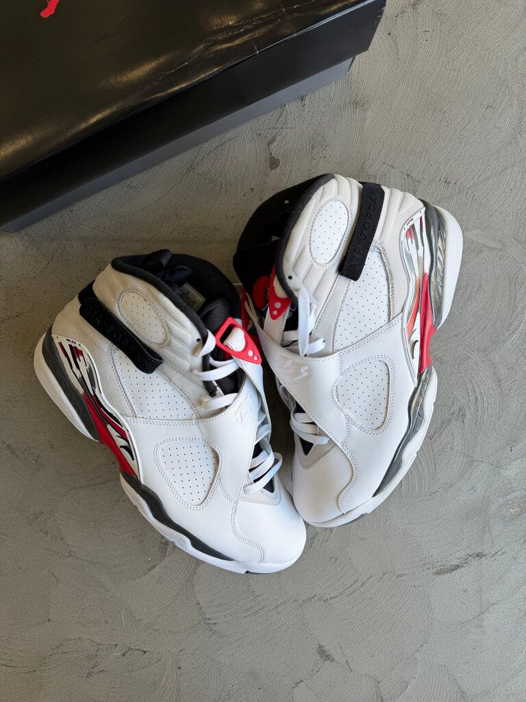 Jordan 8 White True Red sz, 12