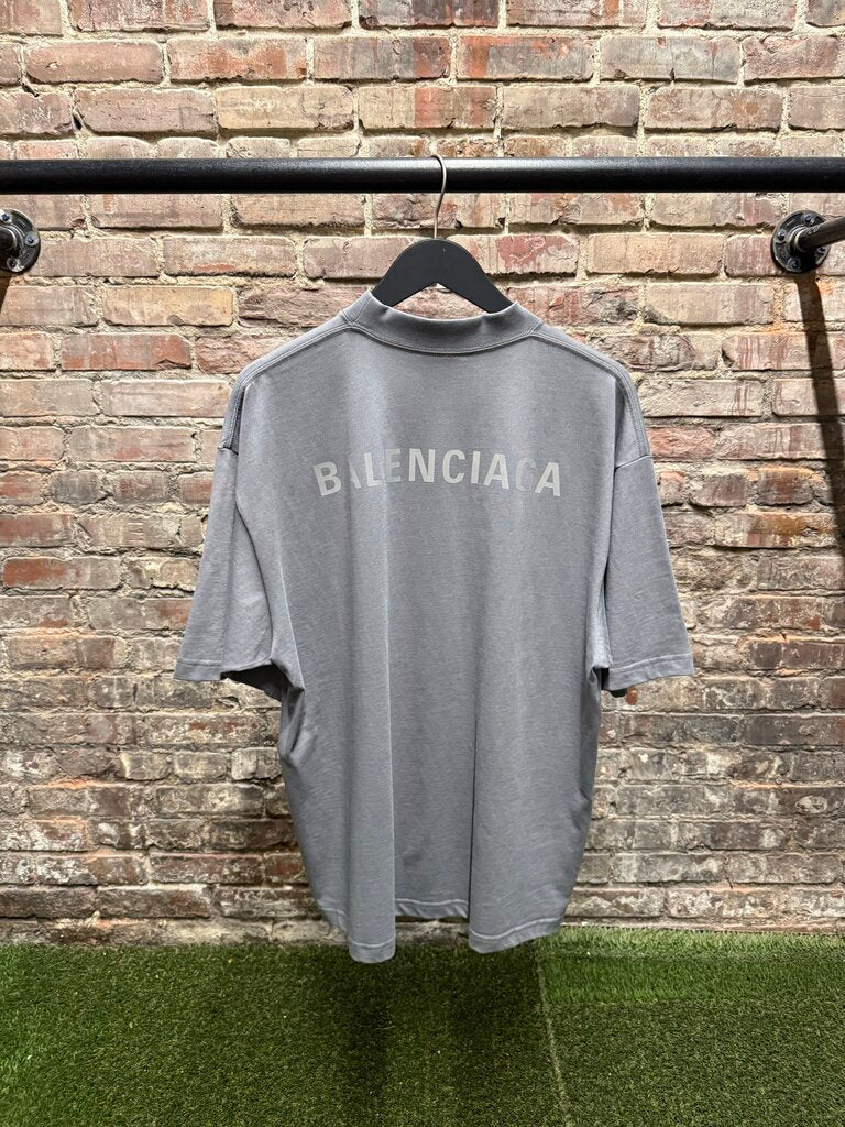 Balenciaga Chest Logo Grey Tee sz. S