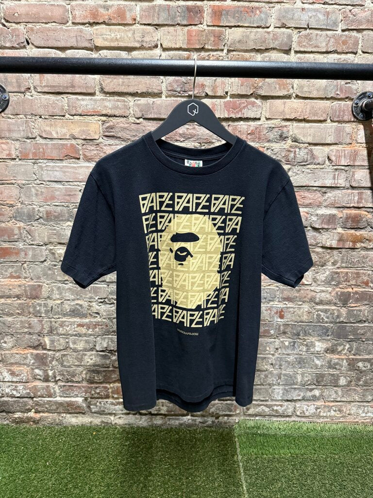 Bape Monogram Tee blk/gold sz. M
