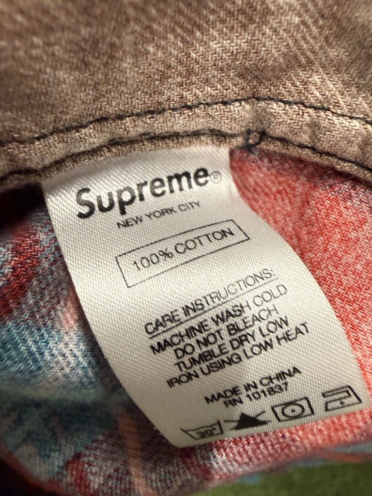 Supreme x Martin Luther King Flannel Zip-up Shirt sz. L