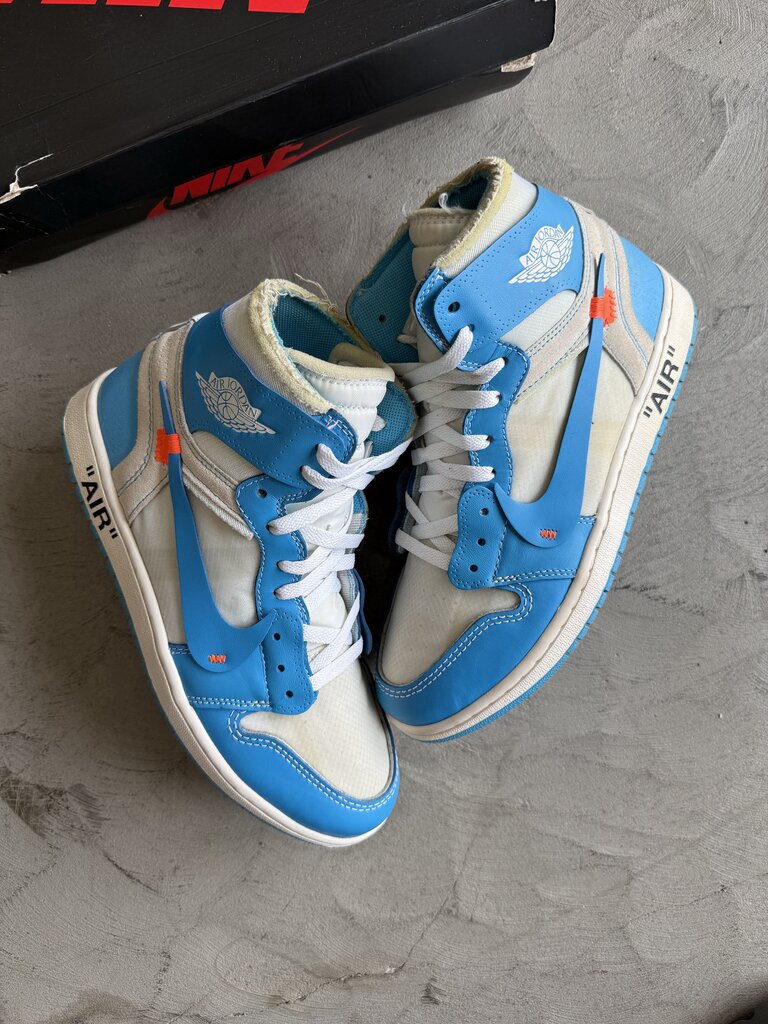 Of White x Jordan 1 UNC sz. 10.5