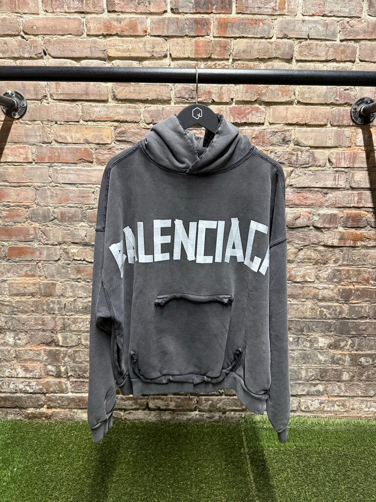 Balenciaga Ripped Pocket Tape Hoodie sz. M