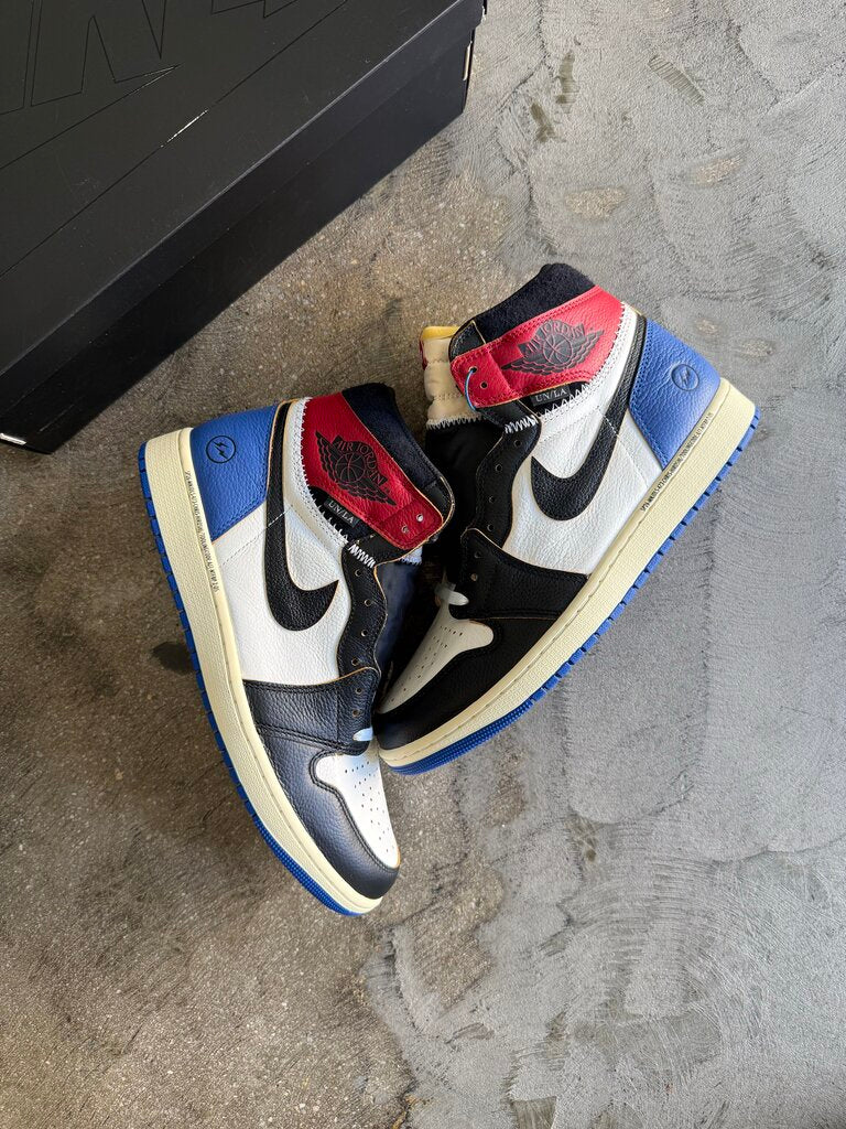 Union LA X Fragment Jordan 1 Varsity Sport Red Sz. 12