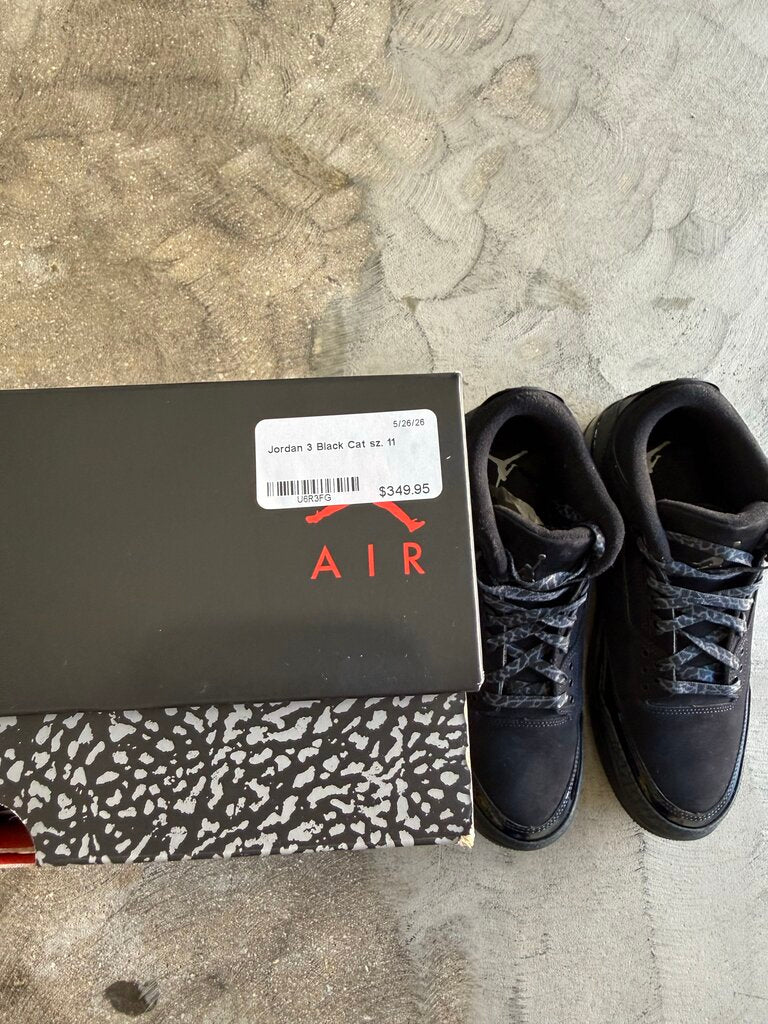 Jordan 3 Black Cat sz. 11