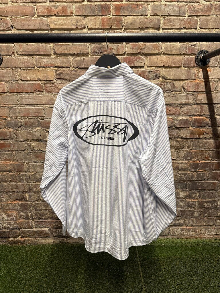 Stussy Standard Pin Stripe L/S sz. L