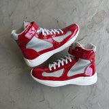 Prada America Cup High Red sz. 8.5 (no box)