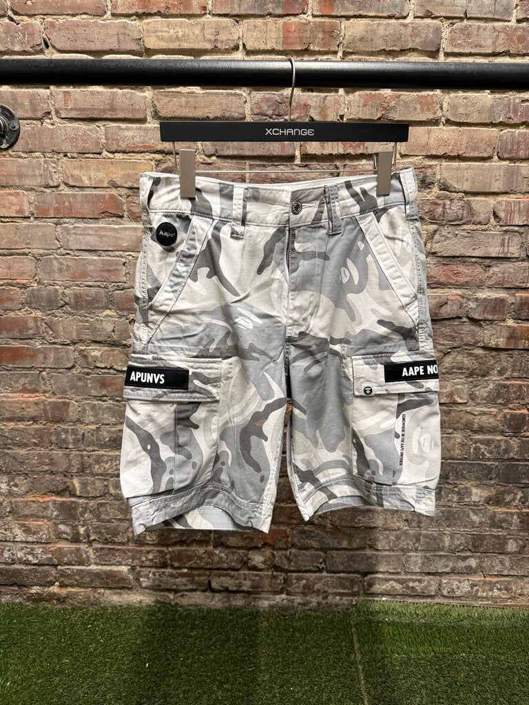 AAPE by A Bathing Ape Grey Camo Shorts sz. S