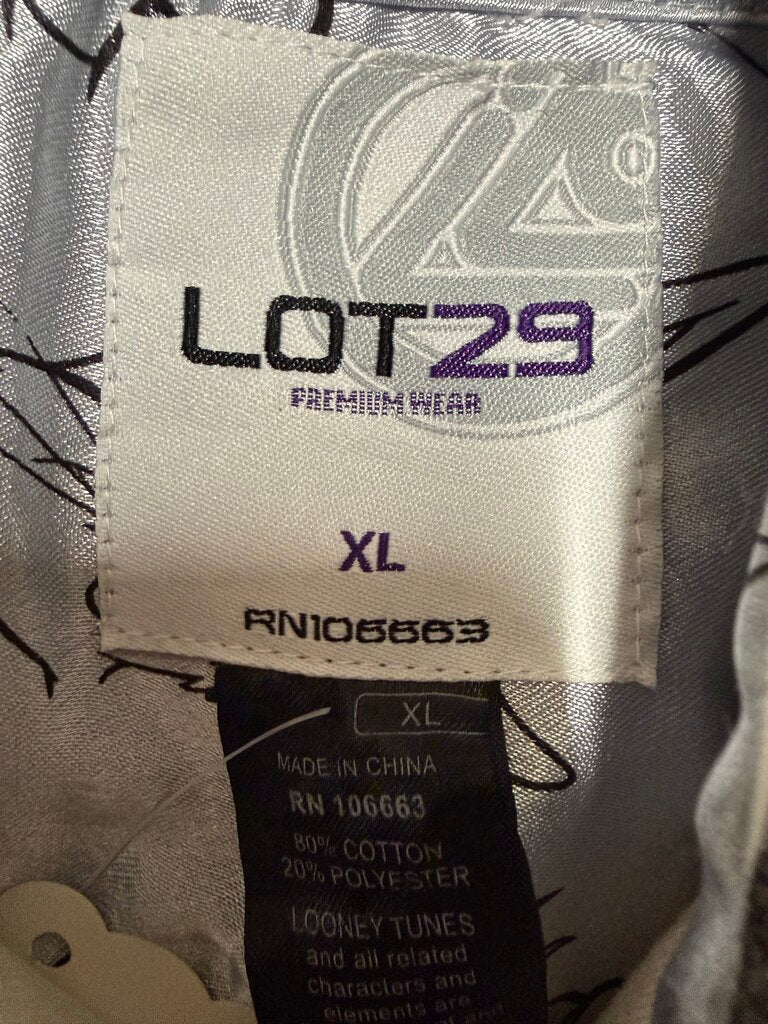 Vintage Looney Tunes White/Black Hoodie Sz. XL