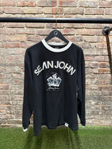 Vintage Sean John Black/White Quarter Sleeve Sz. XL
