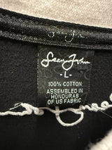 Vintage Sean John Black/White Quarter Sleeve Sz. XL
