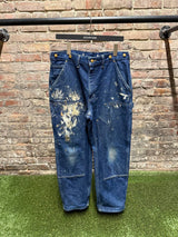 Vintage Carhartt Double Knee Denim Paint Splatter Sz. 32
