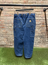 Vintage Carhartt Double Knee Denim Paint Splatter Sz. 32