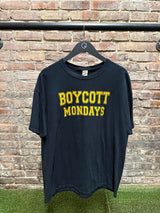 Vintage Boycott Mondays Black Tee Sz. XL