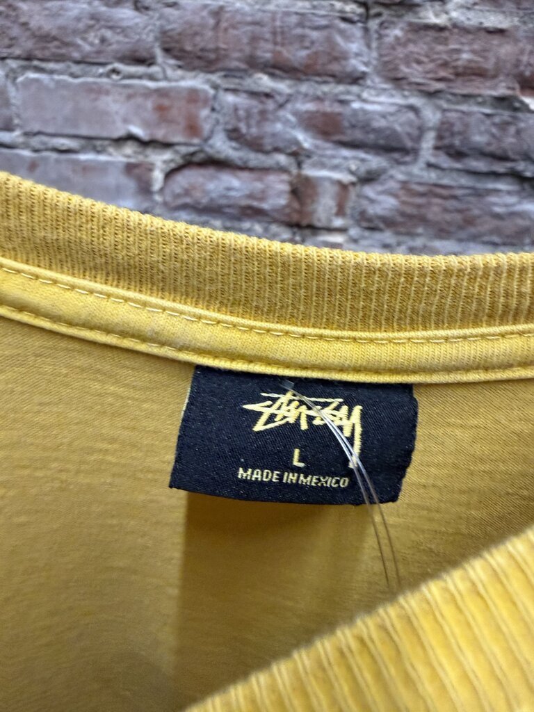 Vintage Stussy Yellow Crown Tee Sz. L