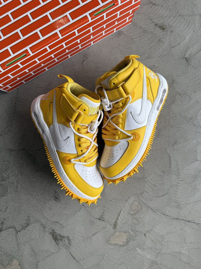 Nike X Off-White Air Force 1 Mid Canary Yellow Sz. 9.5M