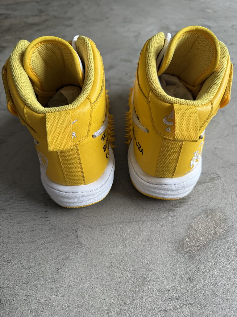 Nike X Off-White Air Force 1 Mid Canary Yellow Sz. 9.5M