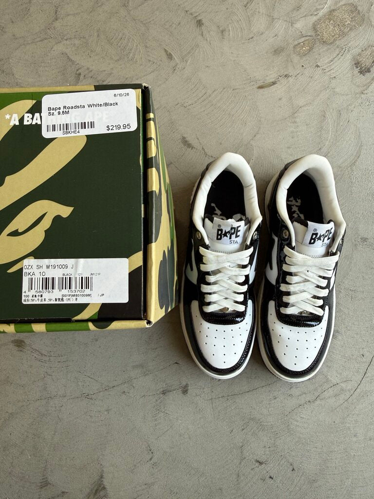 Bape Roadsta White/Black Sz. 9.5M