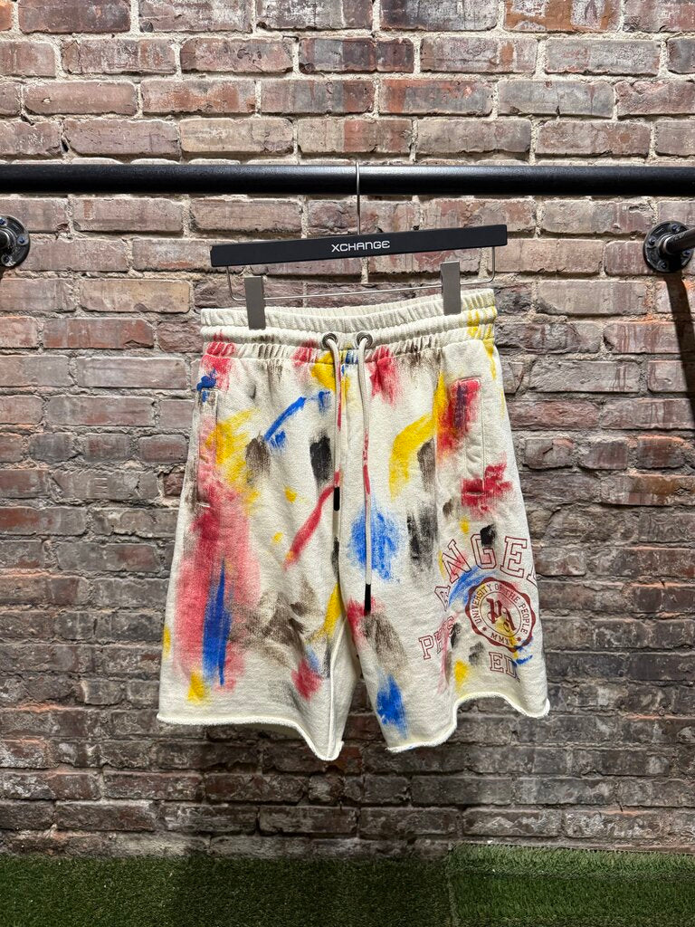 Palm Angels Paint Splatter Physical Ed. Shorts Sz. L