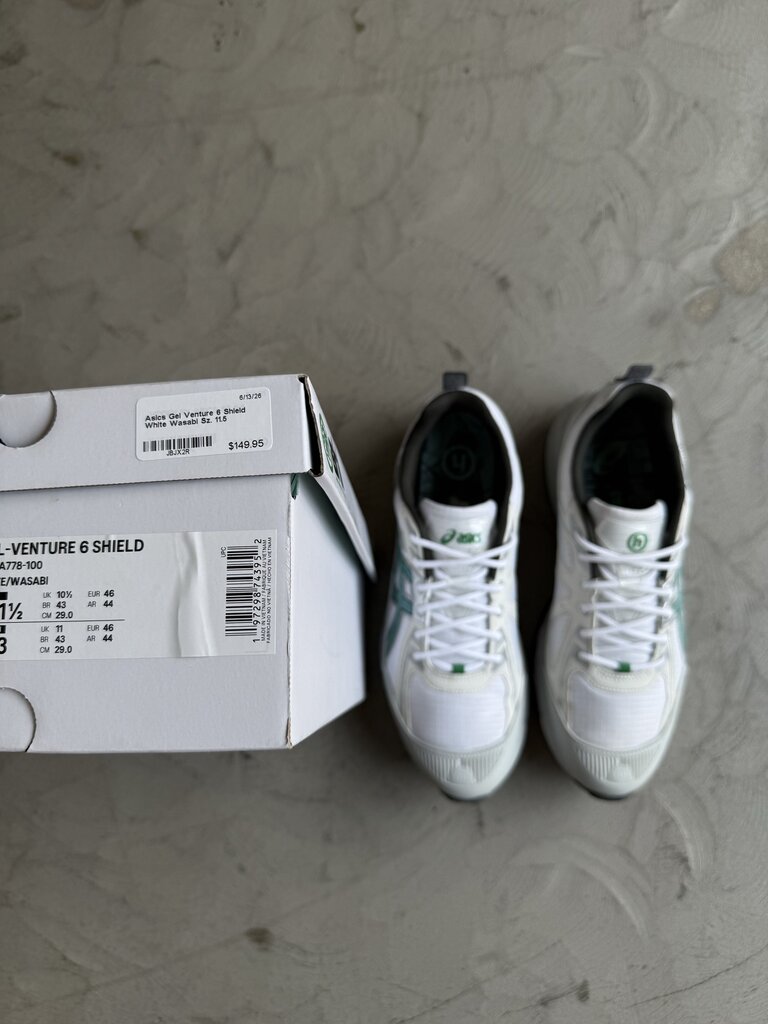 Asics Gel Venture 6 Shield White Wasabi Sz. 11.5