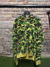 Bape Gree Camo Shark Full-Zip Sz. L