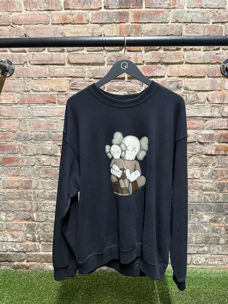 Kaws X Uniqlo Navy Crewneck Sz. L