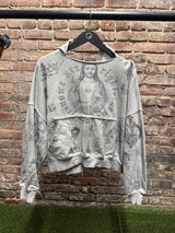 We Are Righteous Graffiti AOP Hoodie Grey Sz. M