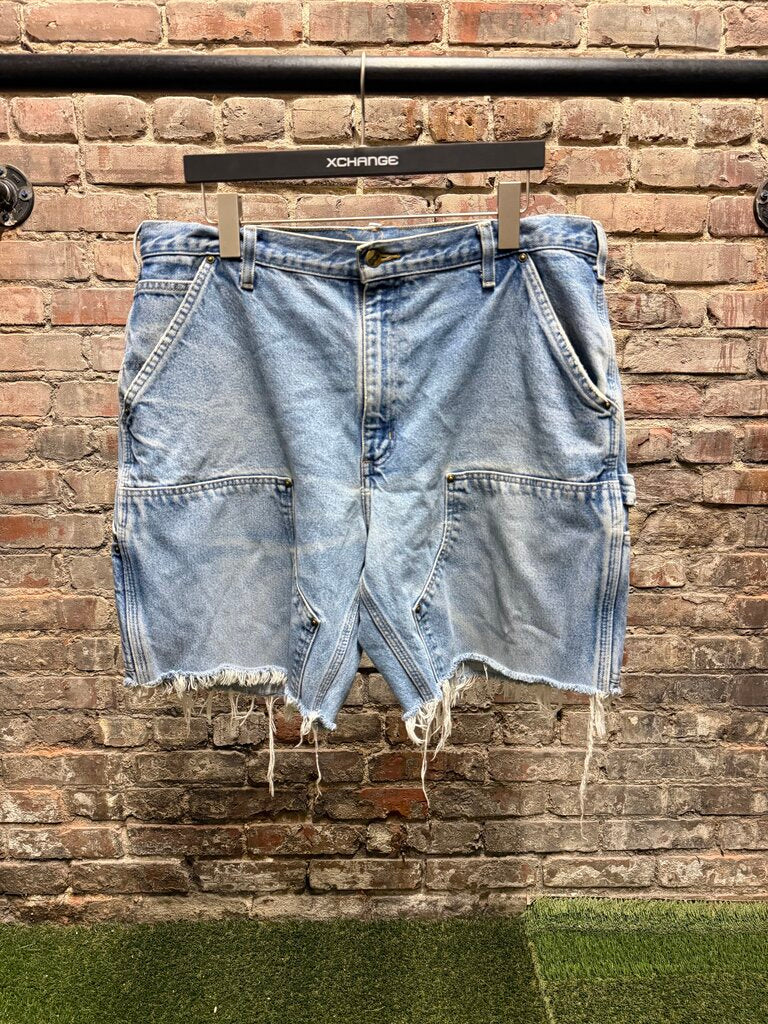 Vintage Carhartt Double Knee Blue Denim Shorts Sz. 36