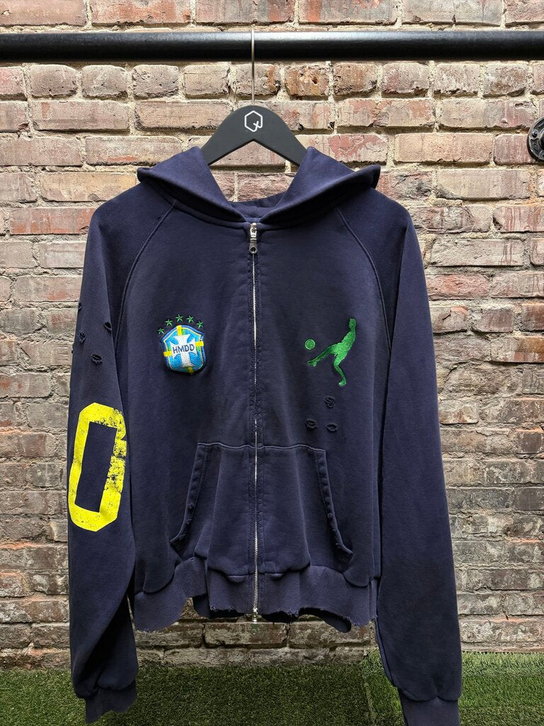 HMDD Navy Brazil Zip Up Sz. M