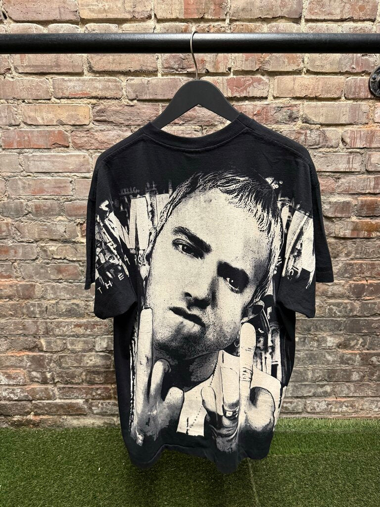 Vintage 2000s Emenim AOP Tee Black Sz. L