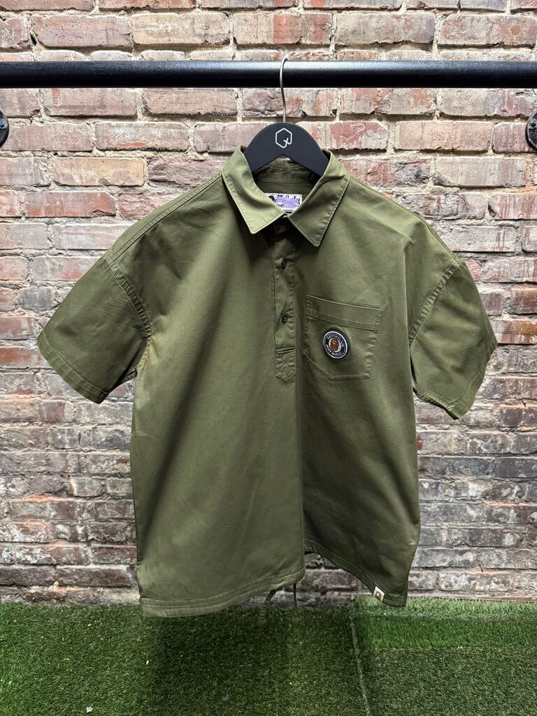 A Bathing Ape Pocket Button up S/S Olive sz. M