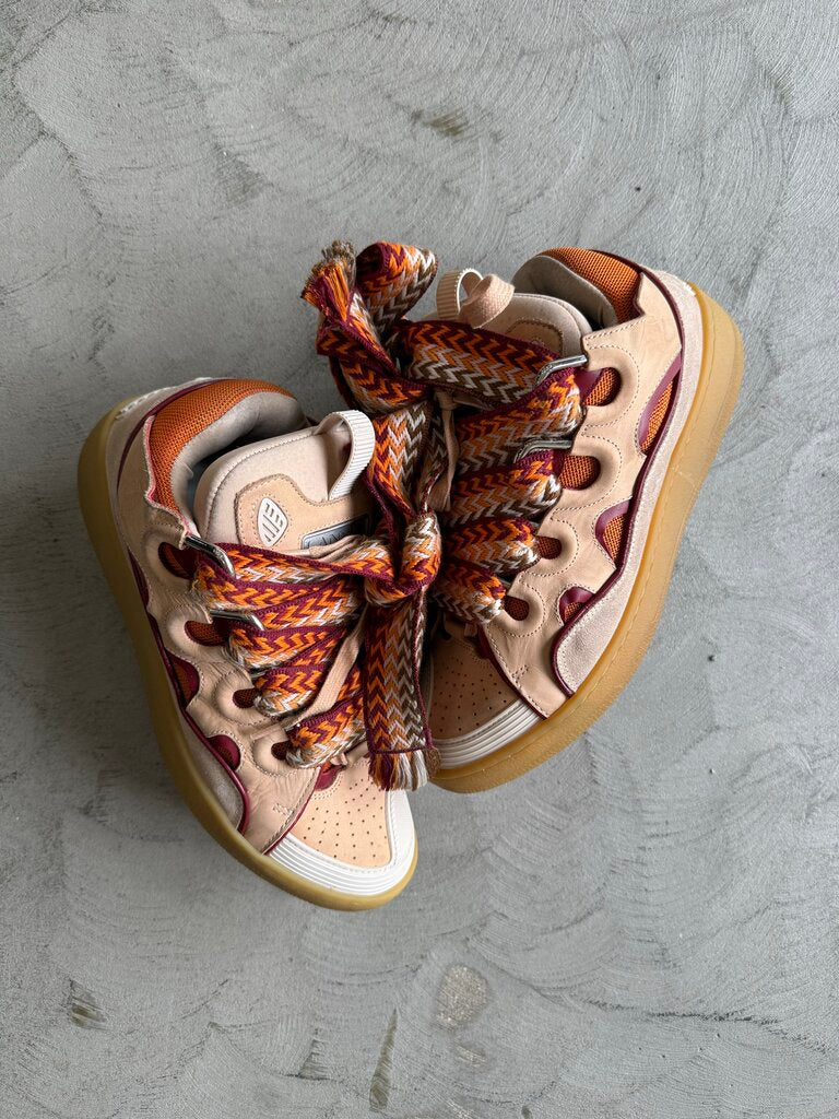 Lanvin Curb Sneakers Beige/Orange sz. 42 (nb)