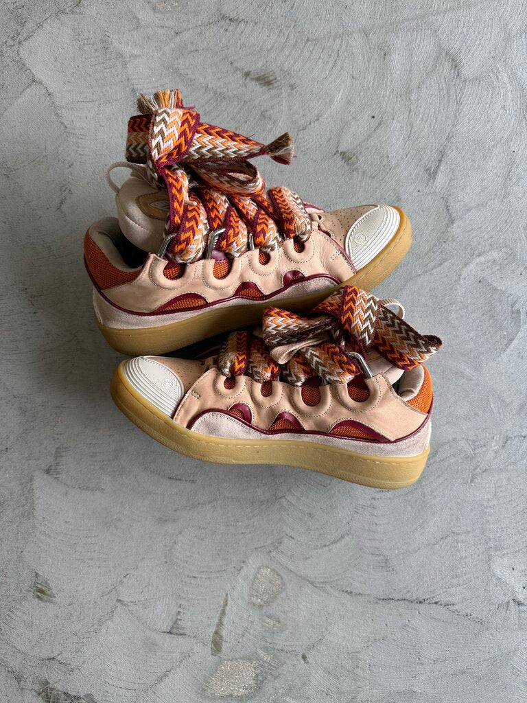 Lanvin Curb Sneakers Beige/Orange sz. 42 (nb)
