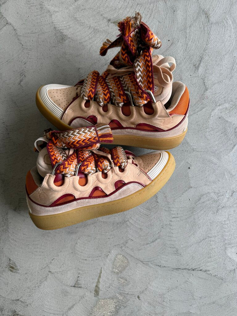 Lanvin Curb Sneakers Beige/Orange sz. 42 (nb)