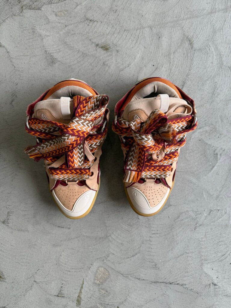 Lanvin Curb Sneakers Beige/Orange sz. 42 (nb)