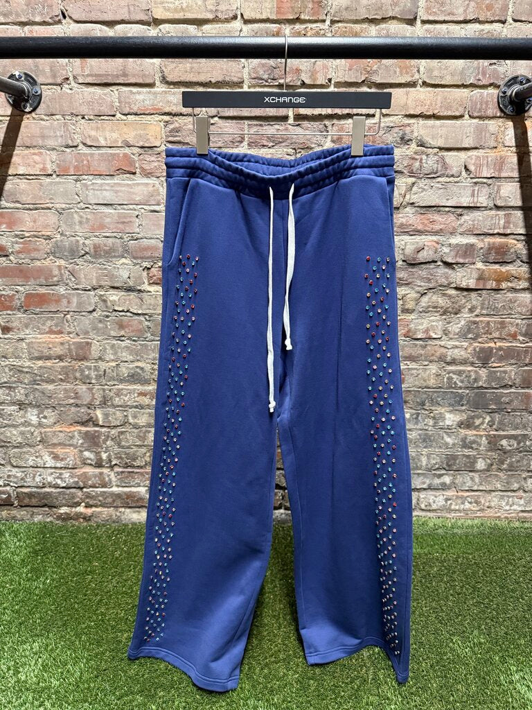 Azva Crystal Cactus Sweats Blue sz. L