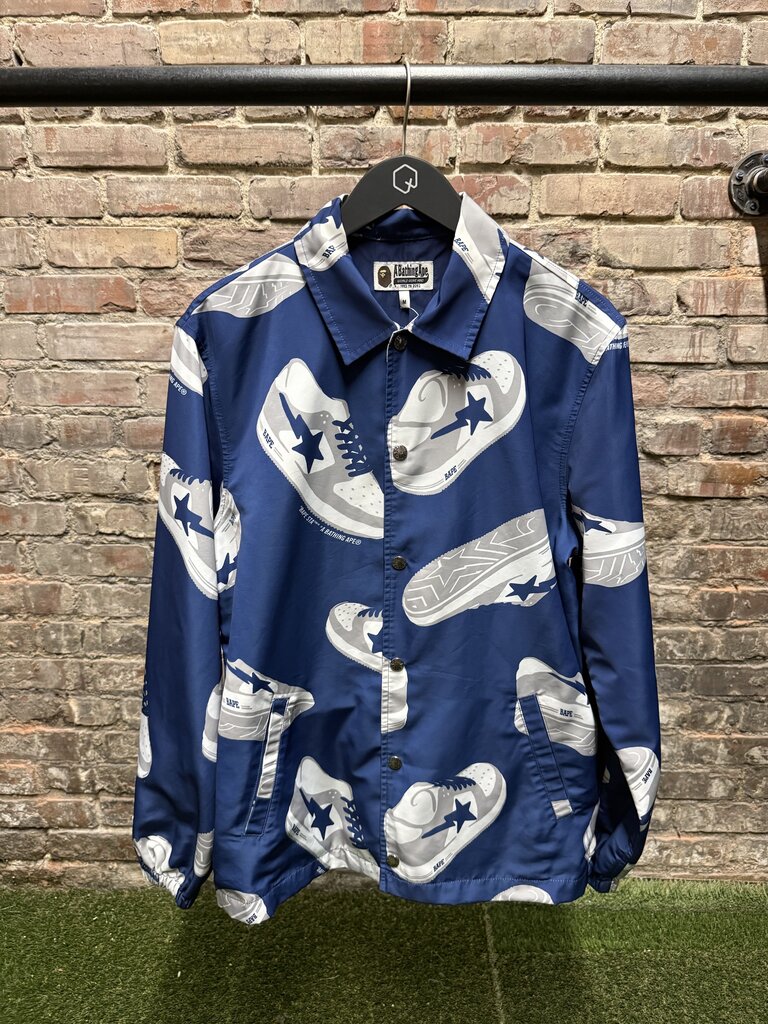 A Bathing Ape Random STA Coach Jacket Navy sz. M
