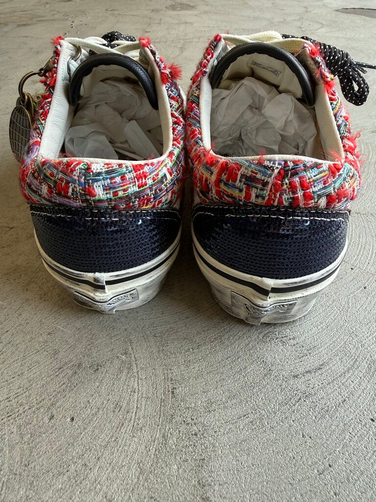 Vans Premium old Skool Charms Red Blk sz. 7