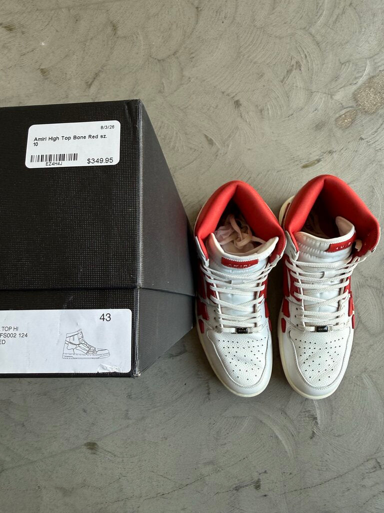 Amiri High Top Bone Red sz. 10