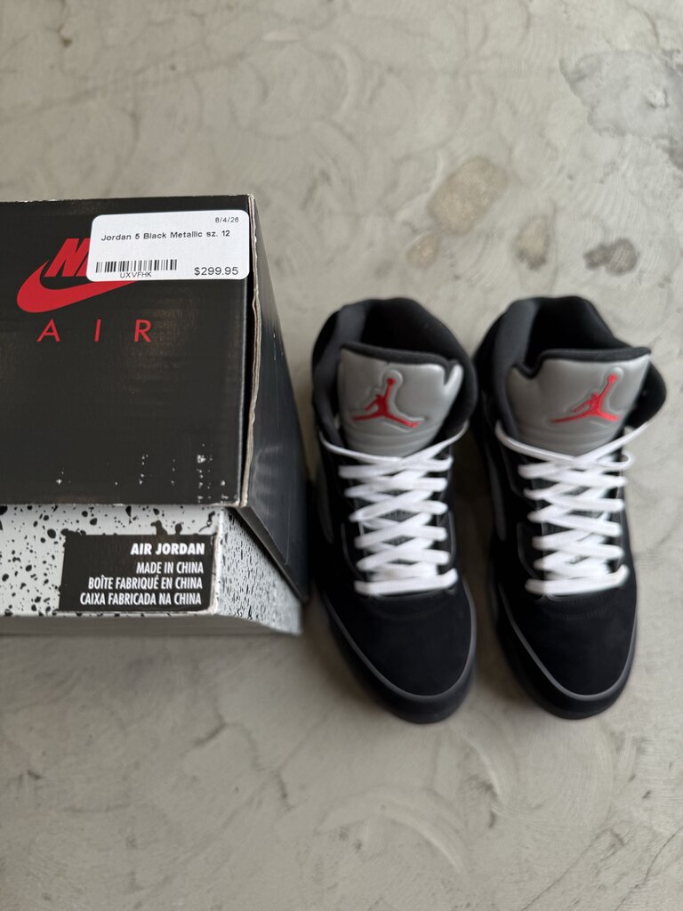 Jordan 5 Black Metallic sz. 12