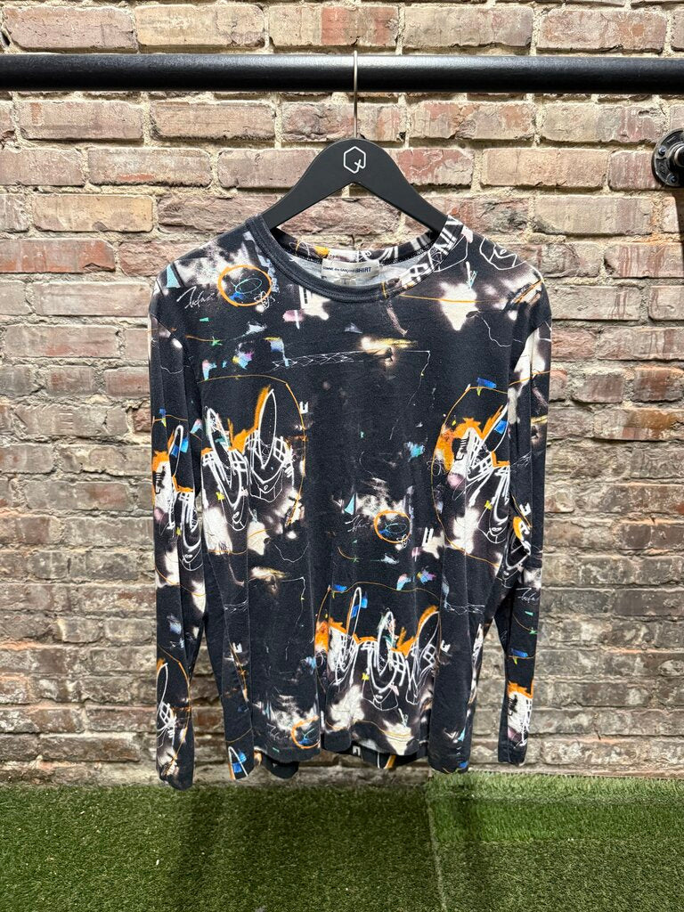 CDG Abstract Print L/S sz. L