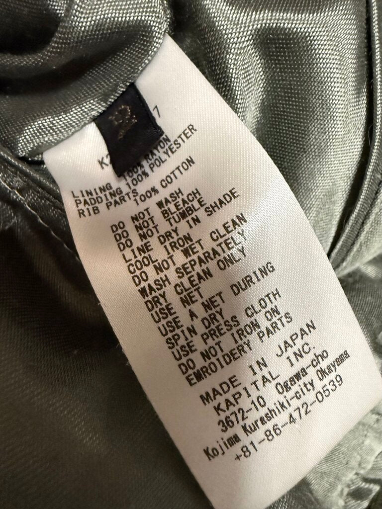 Kapital Satin Quilted Tiger Siamese Bomber sz. 2