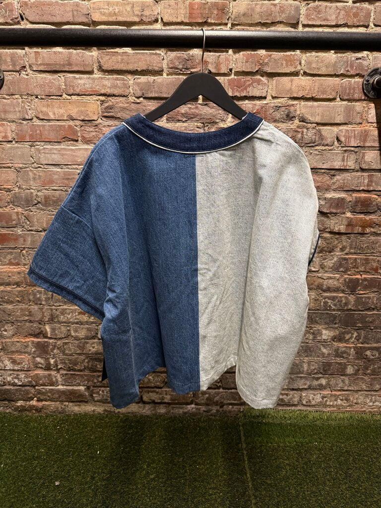 GV Gallery Two Tone Denim Jersey sz. M