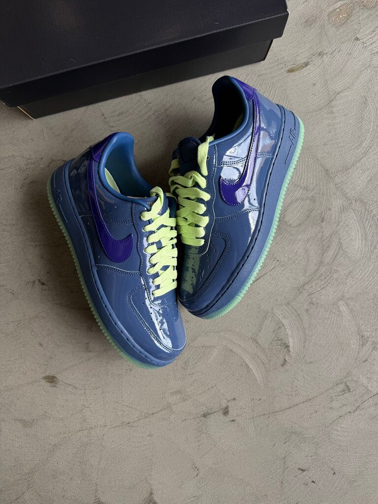 Nike AF1 Patent Leather Pack Mystic Navy Blue Sz. 8