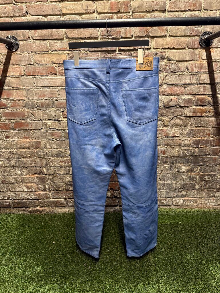Stussy Big Ol' Stonewashed Leather Pants sz. 32